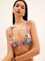 Tropikal Çok Renkli Bikini Takımı