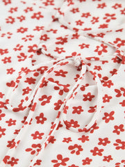 Askılı Çiçek Desenli Çapraz Uçuşan Uzun Yaz Elbisesi