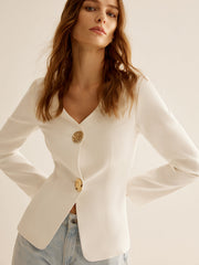 Bölünmüş Skinny Blazer