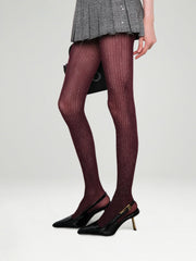 Çizgili Mikronet Tayt