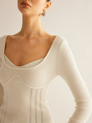 2'Si 1 Arada Ribanalı Dar Örgü Üst