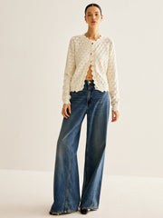 Dalgalı Kesimli İçi Boş Hırka