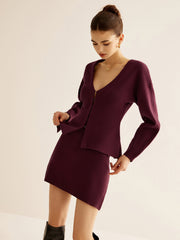 V Yaka Çok Yönlü Dar Kesim Hırka