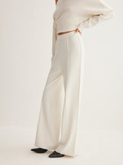 Yün Karışımlı Kenarlı Pantolon