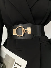 Metal Lariat Elastik Geniş Kemer