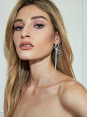 Yapay Elmas Fiyonk Püskül Küpeler