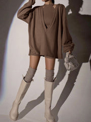 Yelekli Düz Kaburga Örgü Kazak