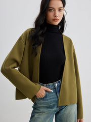 Kemersiz Retro Shift Hırka