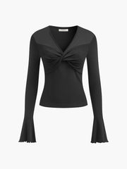 Yarı Şeffaf V Yakalı Dosya Paneli Üst