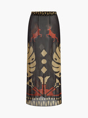 Şeffaf Baskılı Sarong Etek