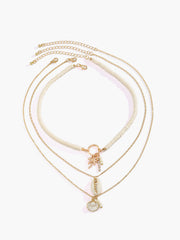 Üçlü Sıralı Deniz Kabuğu Kolye