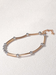 Minimalist İki Renkli Metal Kolye