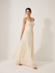 Düğme Detaylı File Panelli Elbise