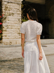 Yün Karışımlı Dokulu Örgü Üst