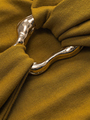 Önü Bükülmüş Tek Omuzlu Üst