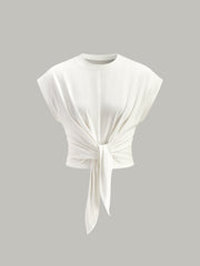 Önü Bağlamalı Kısa Kollu Üst