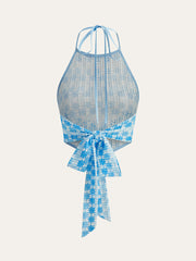 Bağlamalı Tığ İşi Askılı Pantolon Takımı