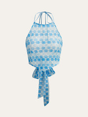 Bağlamalı Tığ İşi Askılı Pantolon Takımı