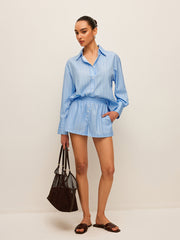 Çizgili Bağcıklı Gömlek