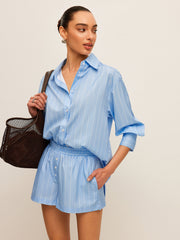 Çizgili Bağcıklı Gömlek