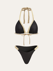 Örgülü Askılı Bikini Takımı