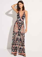 Paisley Baskılı Askılı Tulum