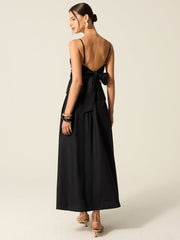 Spagetti Askılı Sırtı Açık Etek Takımı