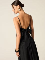 Spagetti Askılı Sırtı Açık Etek Takımı