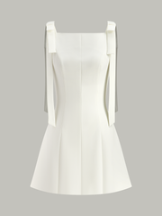 Fiyonk Askılı Mini Elbise