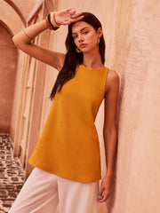 Dokulu Bağcıklı Tank Top