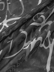 Şeffaf Eriyen Tank Top Yazılı Body