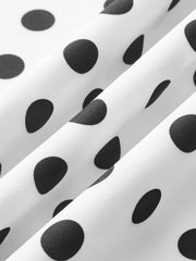 Polka Dot Kolsuz Midi Elbise