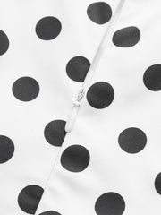 Polka Dot Kolsuz Midi Elbise