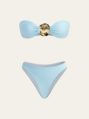 Altın Detaylı Bikini Ve Örtü