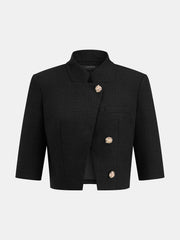 Ballanzia Dik Yakalı Metal Düğmeli Blazer
