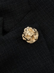 Ballanzia Dik Yakalı Metal Düğmeli Blazer
