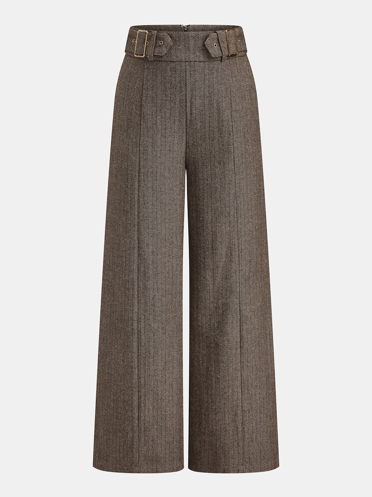 Ballanzia Balıksırtı Çift Tokalı Geniş Paça Pantolon