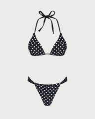 Siyah Puantiyeli Reversible Bikini Takımı