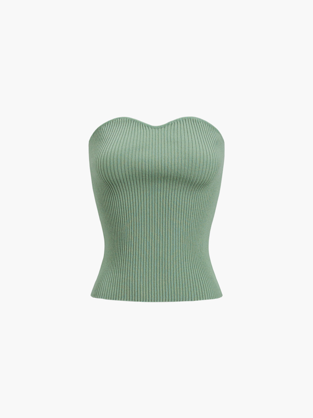 Leisure Ribbed Sweetheart Straplez Tüp Üst