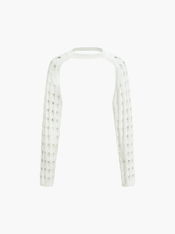 Açık Örgü Tığ İşi Omuz Şal