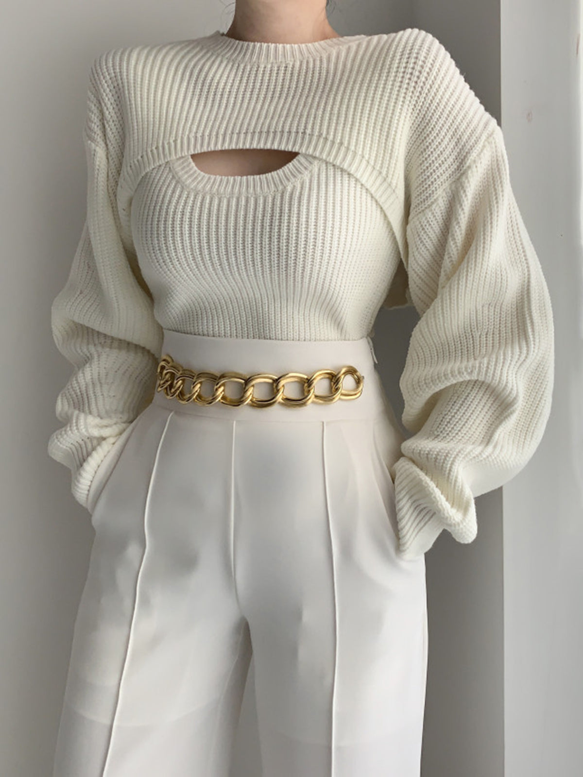 Kullanışlı İki Parça Bolero Kazak
