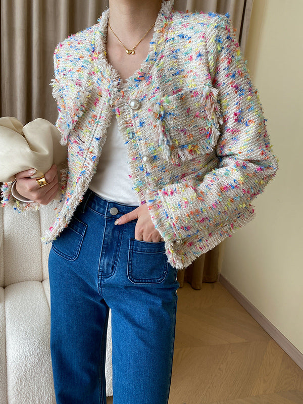 Gökkuşağı Tüvit Bukle Palto