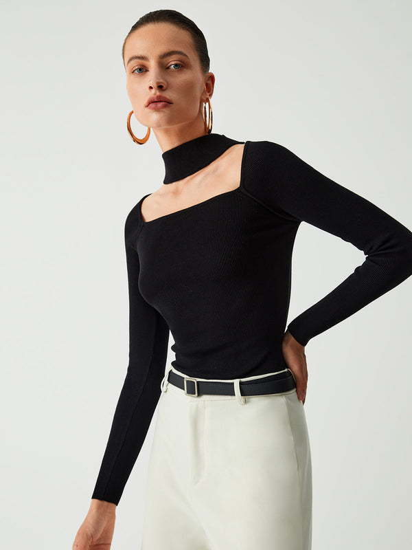 Eğlence Boyundan Bağlamalı Uzun Kollu Body