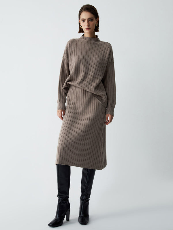 İlk Tercih İki Parçalı Ribana Etek Takımı