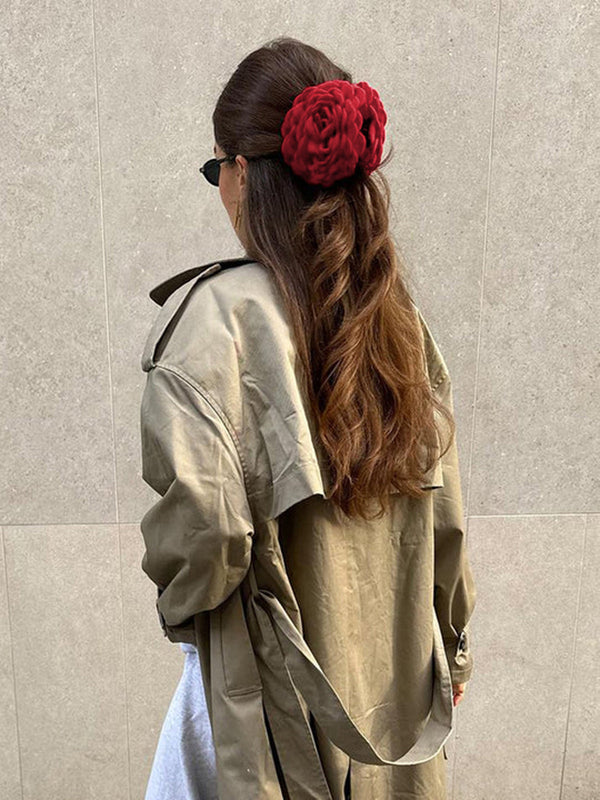 Büyük Gül Çiçeği Saç Pençesi