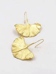 Ginkgo Yaprağı Küpeleri