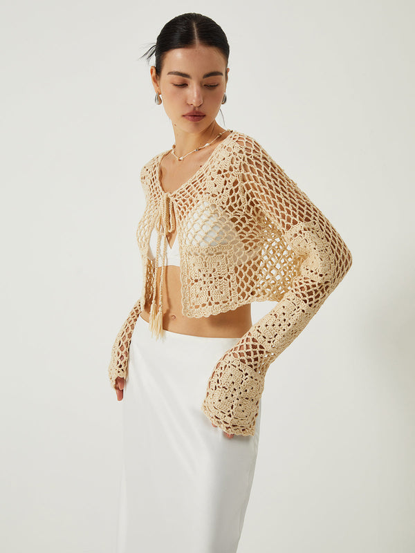 İçi Boş Düğümlü Örme Dış Giyim