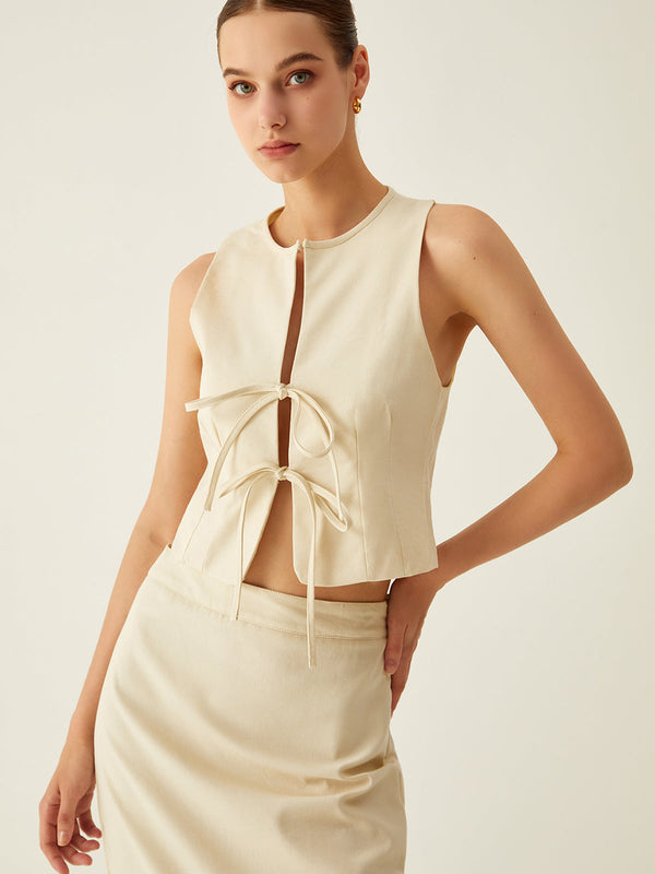 Kolsuz Ön Bağlamalı Yelek