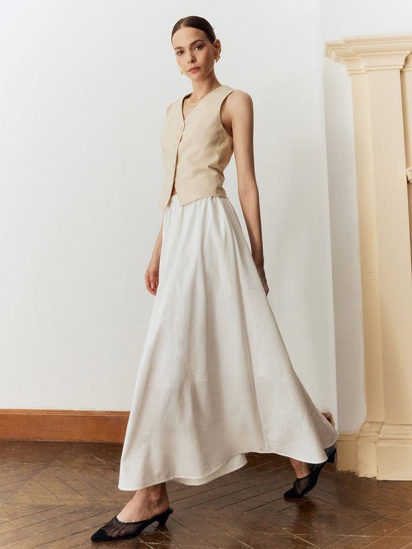 Pamuk Ve Keten Uzun Etek