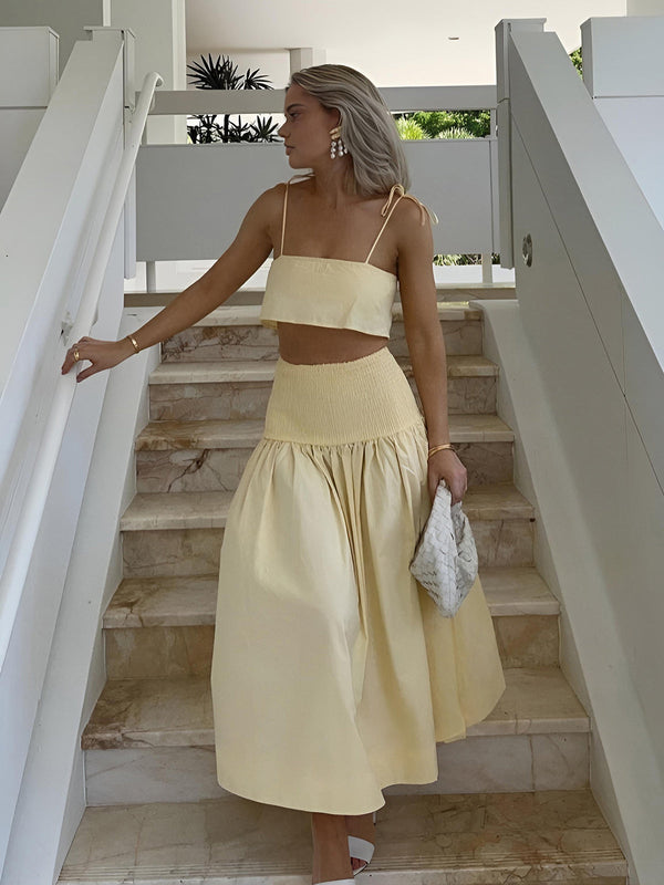 Büzgülü Belden Büzgülü Uyluk Etek Takımı